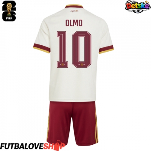 Dres Španielsko Dani Olmo #10 Preč pre deti MS 2026 Krátky Rukáv (+ trenírky)